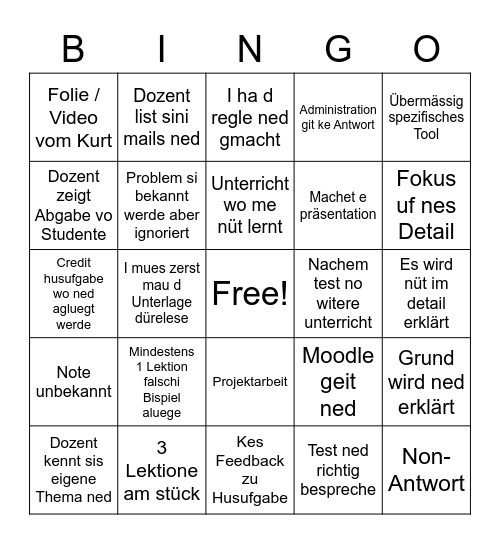 HFTM Bingo Card