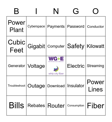 WGE & WCF Career Day Bingo Card