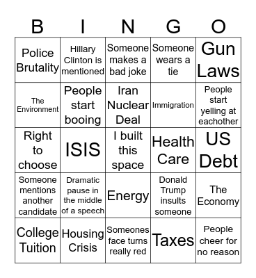 Politics Bingo Card Bingo Card