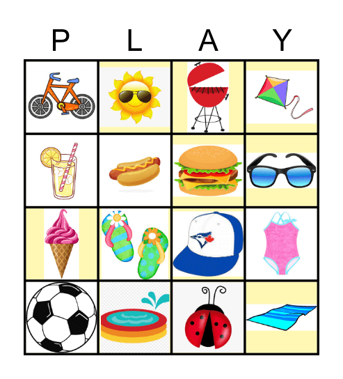 SUMMER FUN Bingo Card