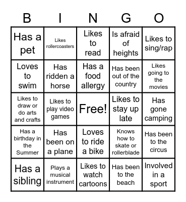 Human Bingo MS Bingo Card