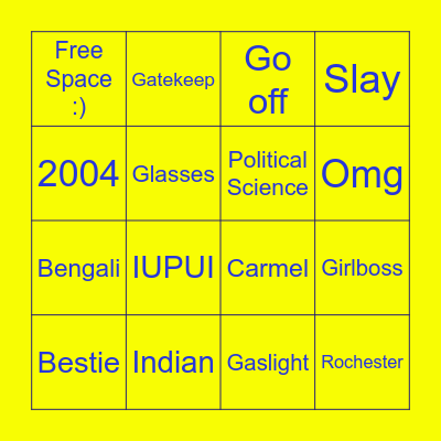 BINGO Card