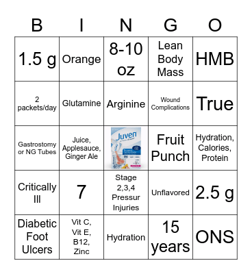 JUVEN Bingo Card