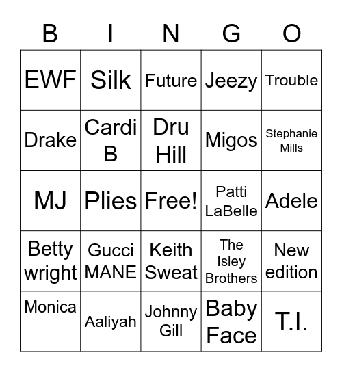 TRAP 1906 BINGO Card