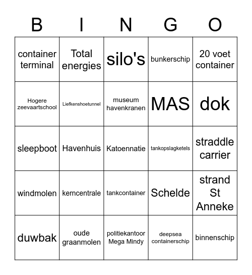 Boottochtje Lillo Bingo Card