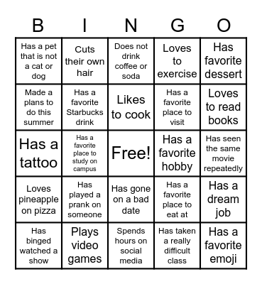 Bingo Card