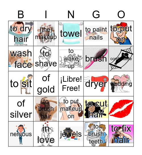 Los reflexivos Bingo Card
