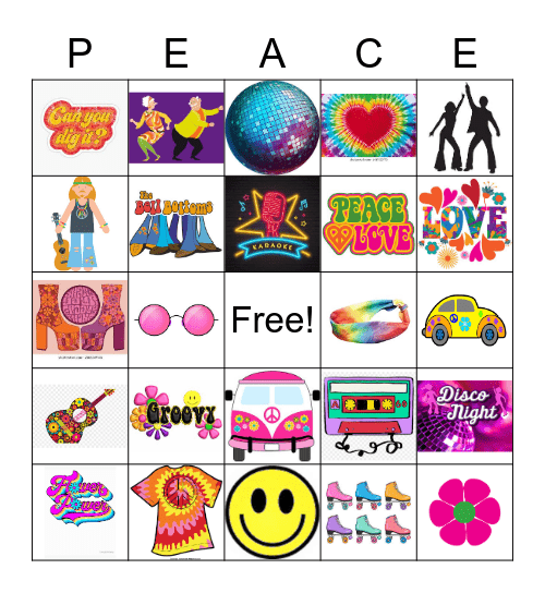 GROOVY GOLDEN AGERS Bingo Card