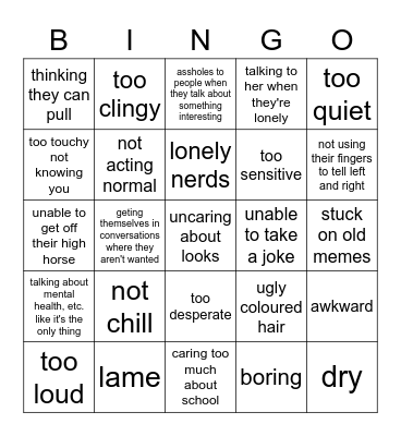 People who are... Bingo Card