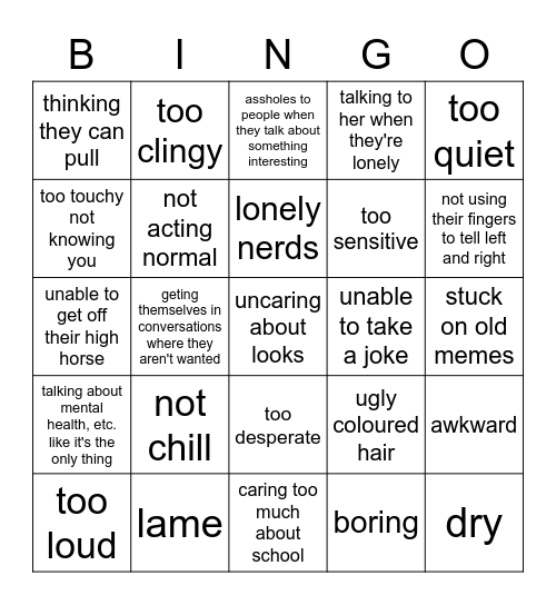 People who are... Bingo Card