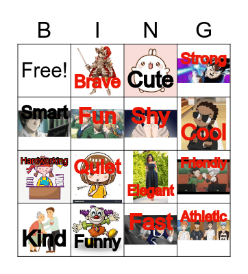 Who is kind? Bingo Card