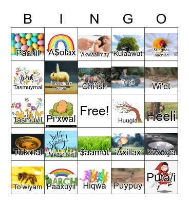 Easter Bingo Card