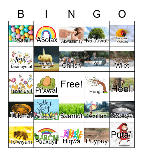 Easter Bingo Card