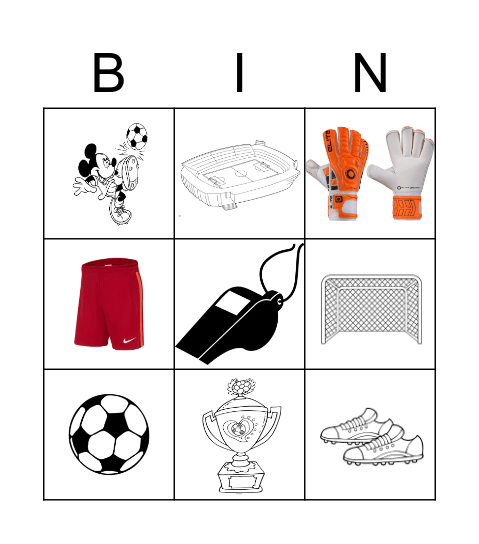 Voetbal Bingo Card