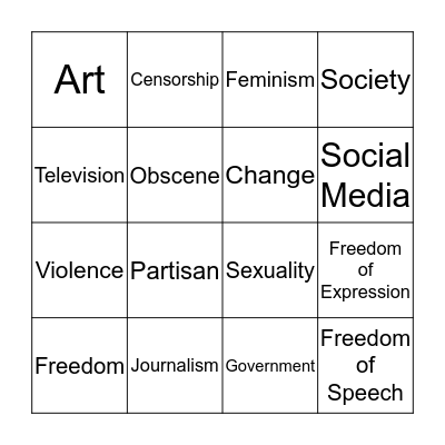 Constitution Day Bingo Card