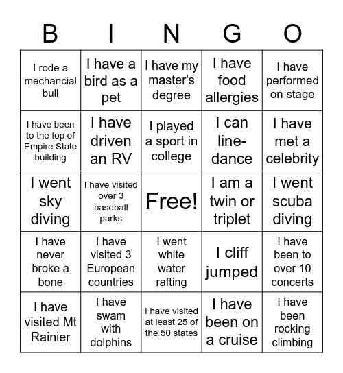 GE Planning Meeting Bingo! Bingo Card