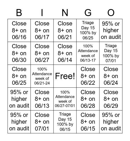 AGD Bingo Card