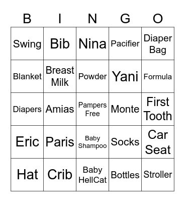 Pharaoh Bingo Card