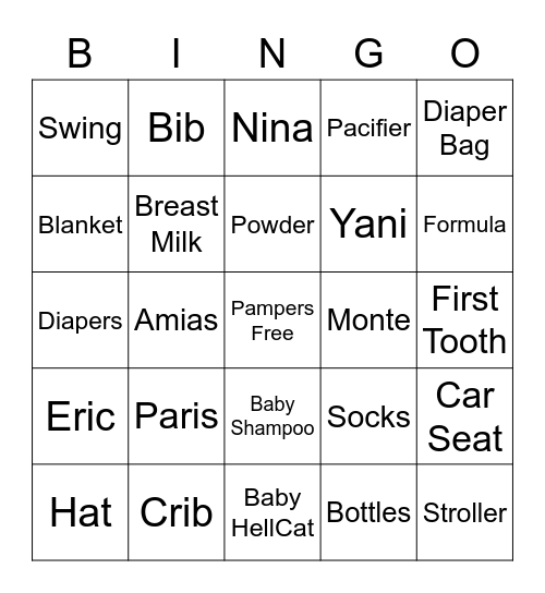 Pharaoh Bingo Card