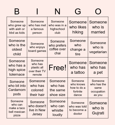 A&S Wedding Bingo Card