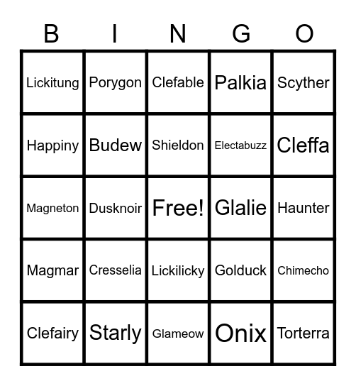 Req Bingo Card