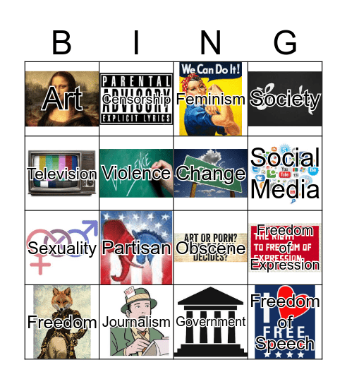 Constitution Day Bingo Card