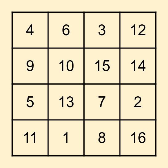 GOOD LUCK ! Bingo Card