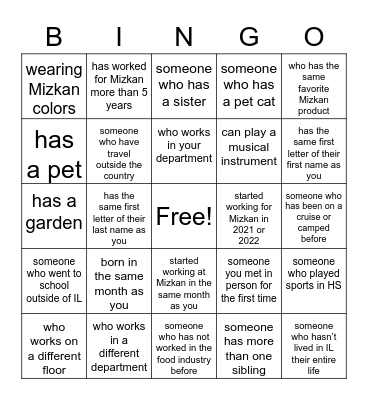 Bingo Card