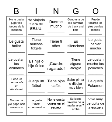 Encuentra alguien que... Bingo Card