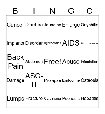 Fall Into ICD-10! Bingo Card