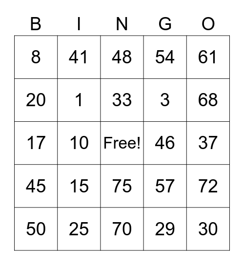 Mitch - N91 Bingo Card
