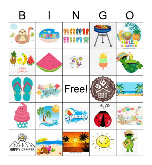 Summer Bingo Card