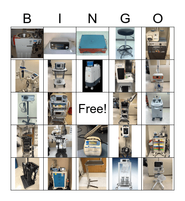 Equipment Bingo Card