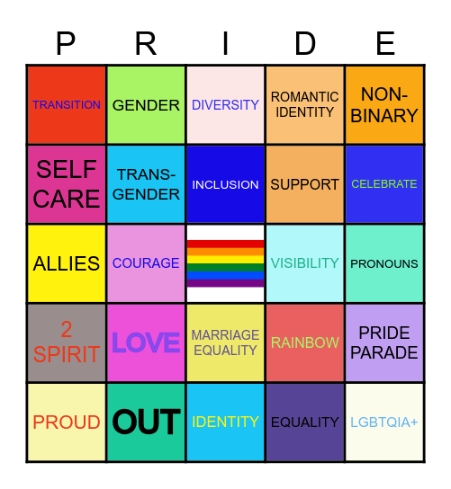 ROCKSTAR PRIDE BINGO Card