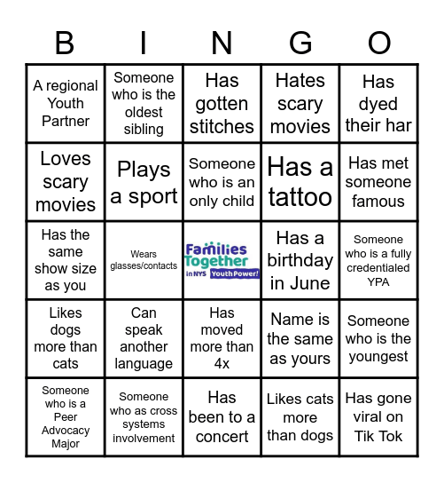 UYP 2022! version 2 Bingo Card