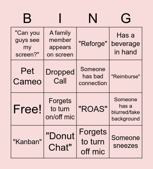 Farewell Bingo! Bingo Card