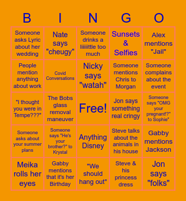 Summer Kickoff BIngo Card