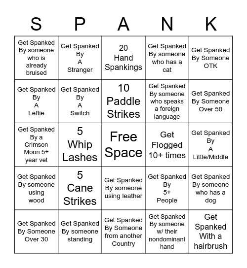 Beat 'Em Bingo Card