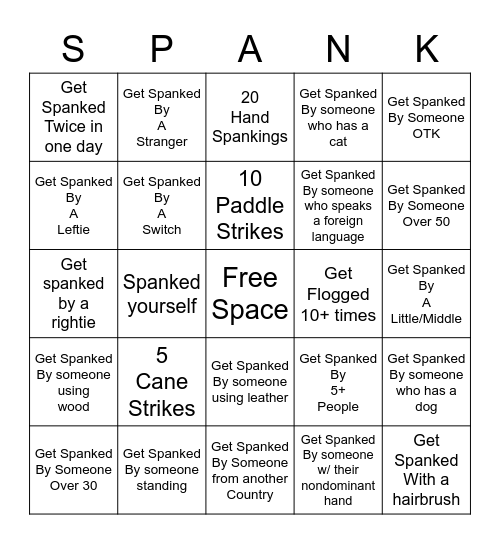 Beat 'Em Bingo Card