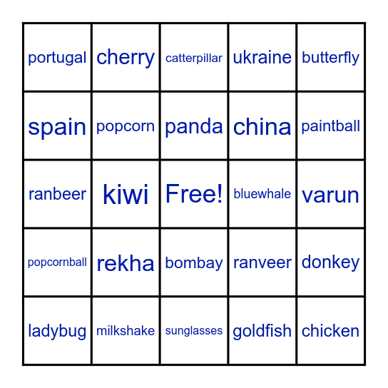 EMOJI TAMBOLA Bingo Card