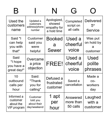 Golden West Bingo Card