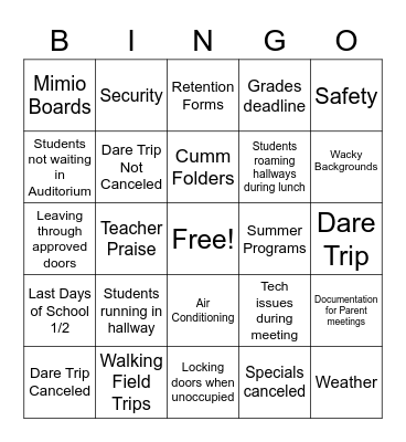 PLS BINGO Card