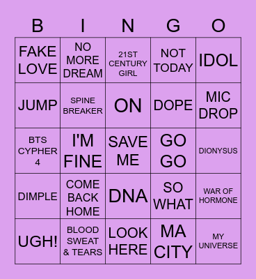 BINGO!!! @babybutter_ Bingo Card