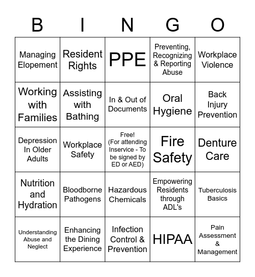 The Grove at Midtown - Relias Bingo Card