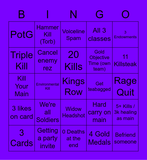 Mädi and Kathryn and Maxi Mystery Power Hour Bingo Card