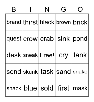 Blend Bingo Card