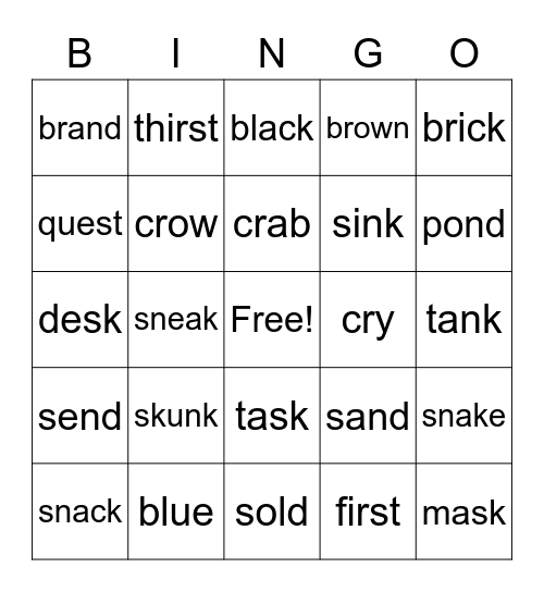 Blend Bingo Card