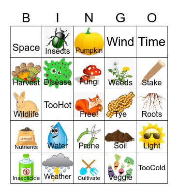 Garden Upkeep Bingo Card