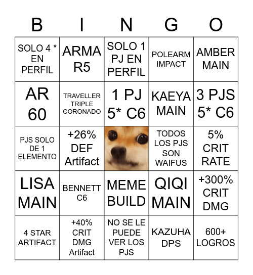 ALENNA BINGO Card