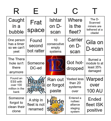 Legendary Nullsec Roam Bingo Card